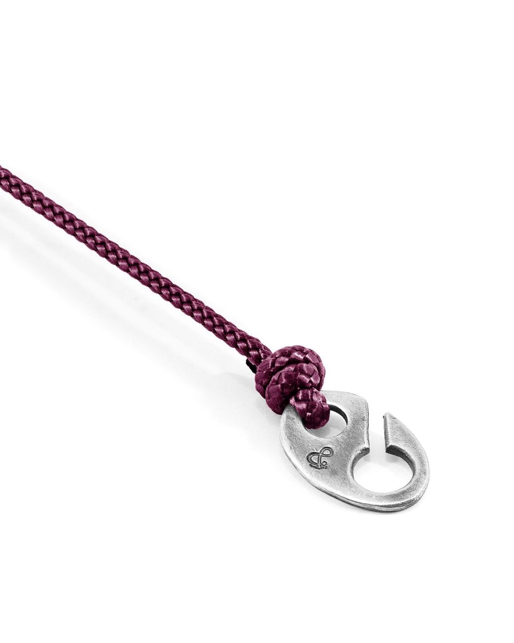 Anchor and Crew Purple Aubergine Windsor & Rope Bracelet for men