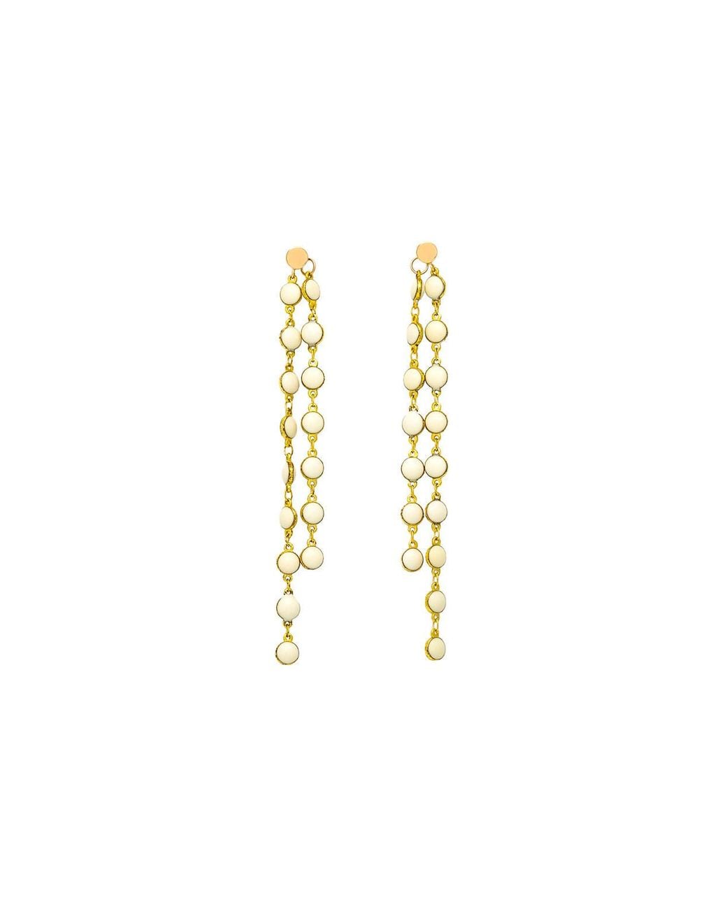 Rejected Hearts Club Black Love Story Dangle Double Sided Lentil Bead Chain Earrings