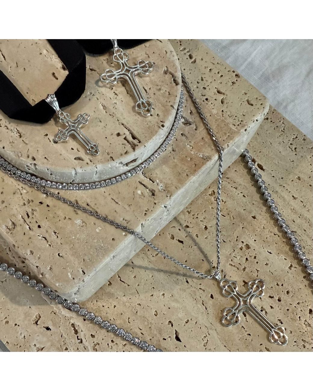 Leni James Metallic The Billie Cross Pendant