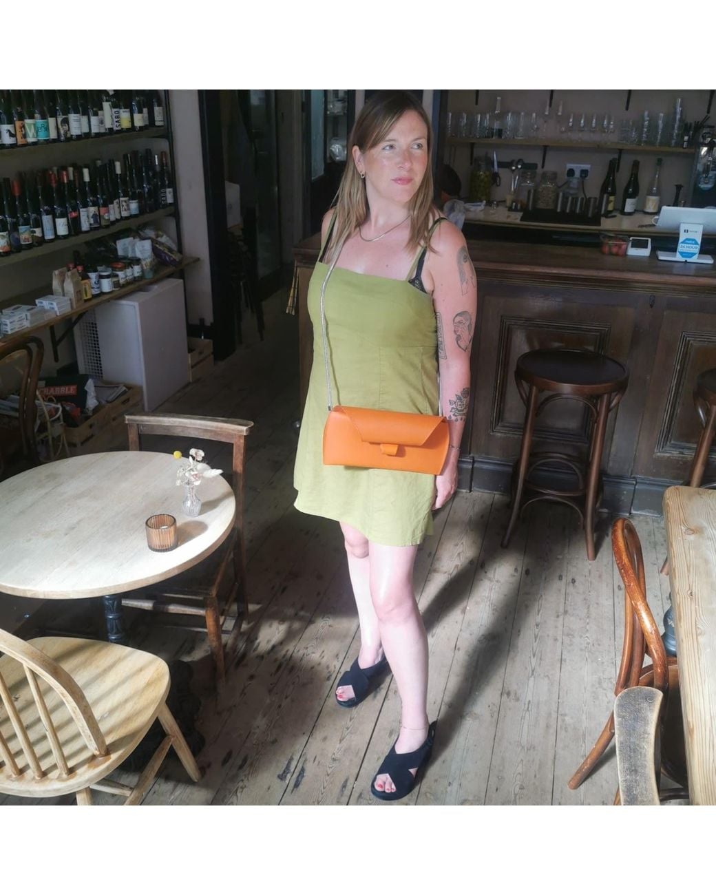 Cocobarclay Orange Loop Clutch
