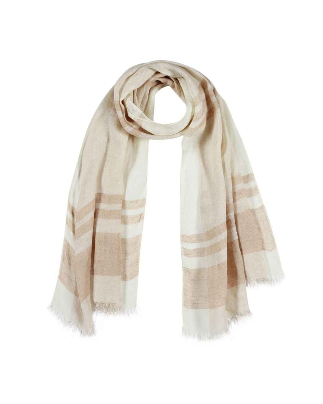 Heritagemoda Natural Neutrals Handwoven Linen Scarf
