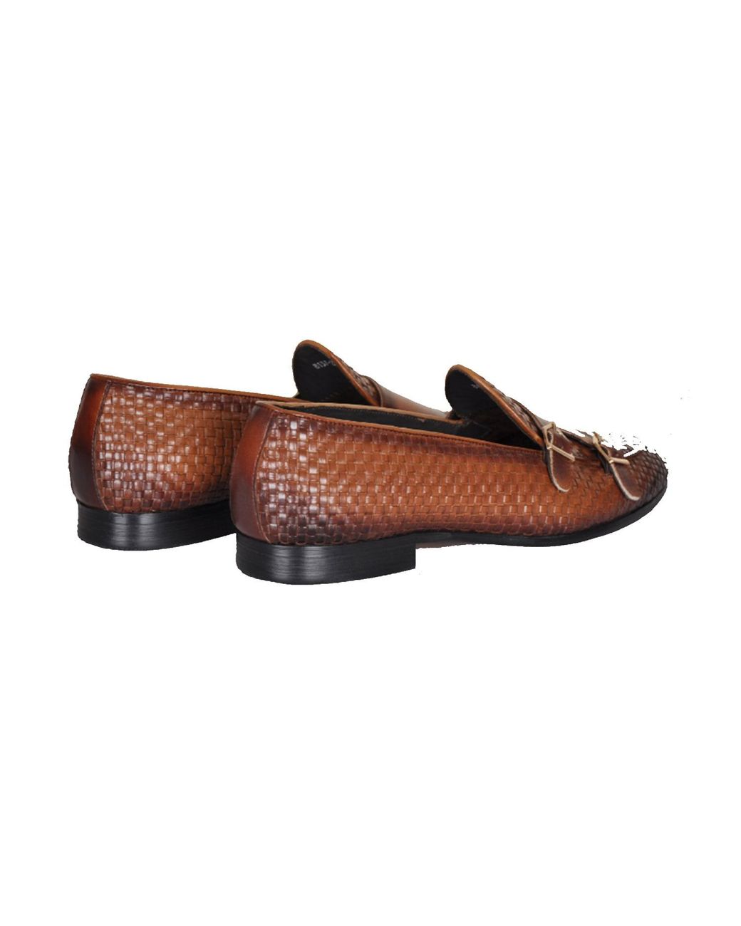 DAVID WEJ Brown Lorenzo Woven Monk Strap Loafers for men