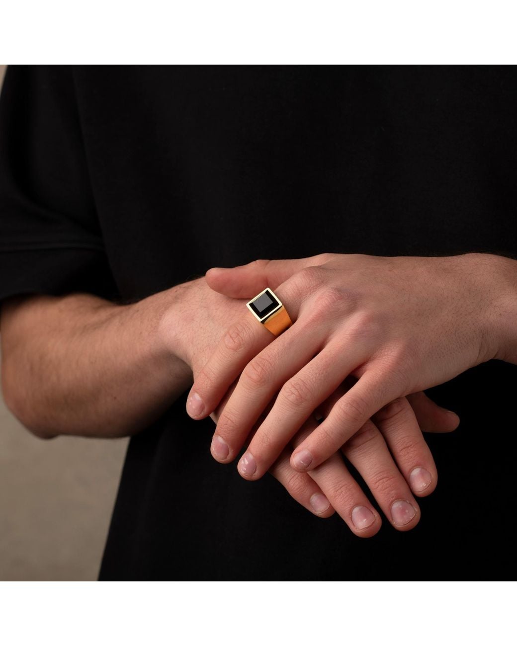 Outrage London Brazilian Stone Signet Ring in Metallic for Men | Lyst