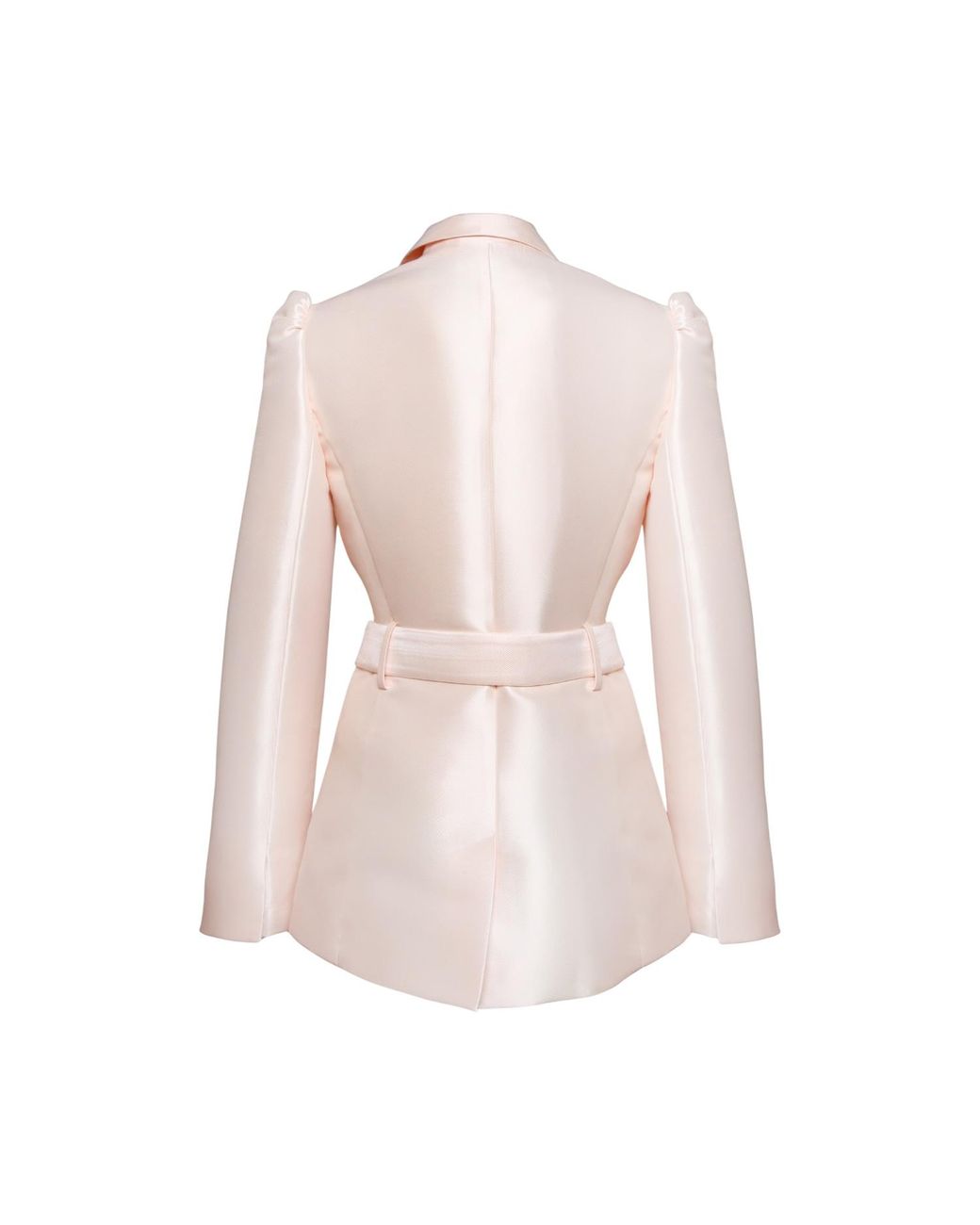 Madebyza Pink Blush Tailored Blazer With Belted Waist