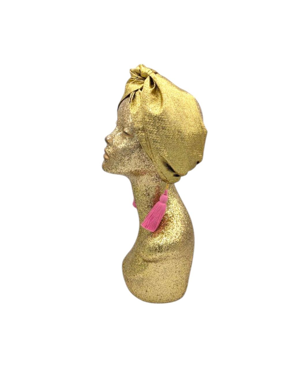 Julia Clancey Yellow Golden Snazzy Tassel Turban Twist