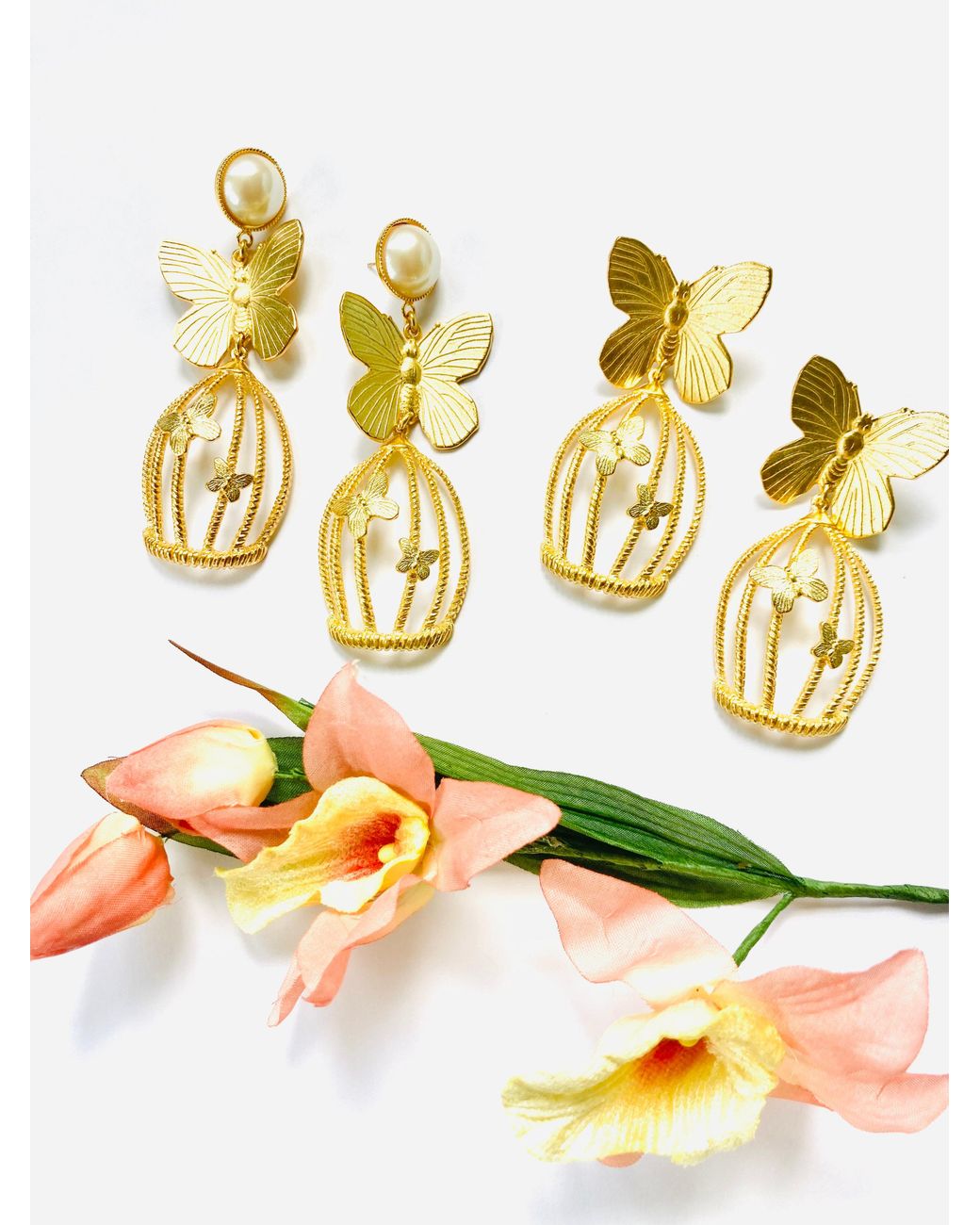 The Pink Reef Metallic Butterfly Bird Cage