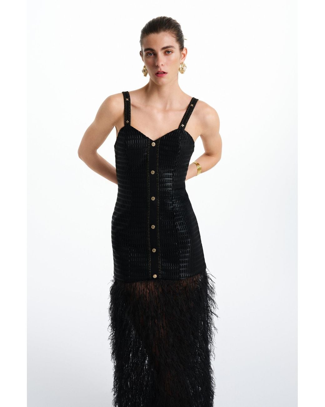 Saint Ones Black Pluma Dress