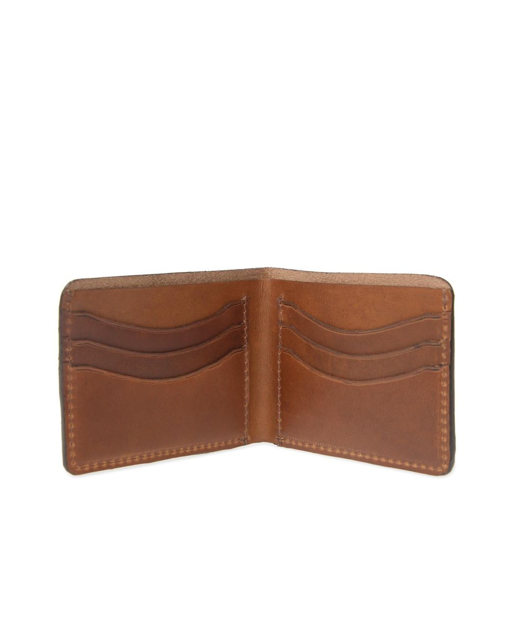 VIDA VIDA Brown Luxe Tan Leather Wallet For Cards for men