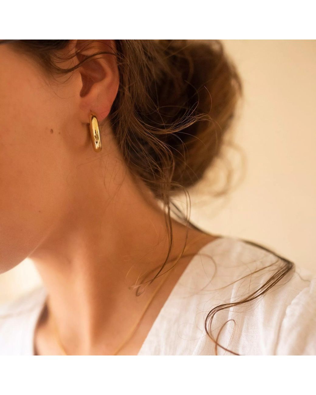 Elk & Bloom Metallic Chunky Sterling Hoop Earrings