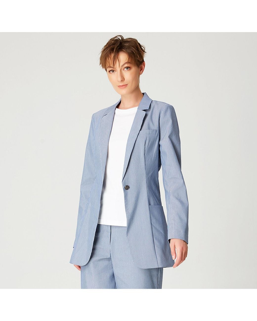 Smart and Joy Blue Tailored Blazer Jacket