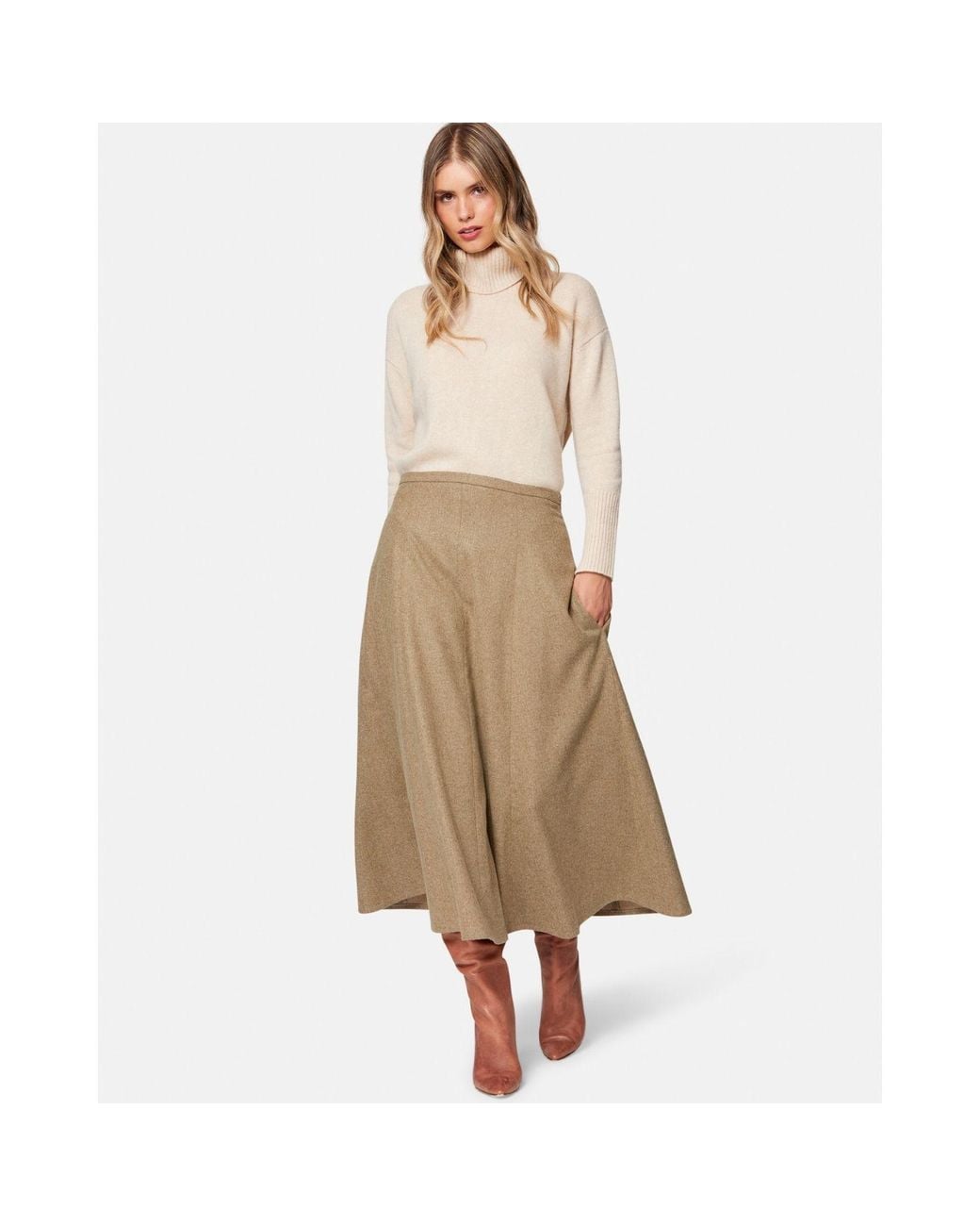 Helen Mcalinden Natural Neutrals Tracey Soft Umber Skirt