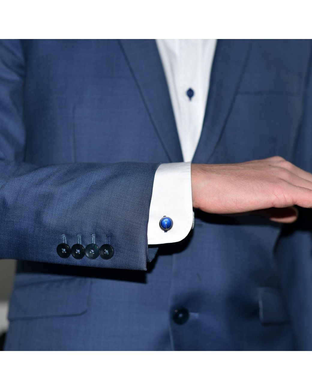 Laura Daili Blue Midnight Wish Cufflinks for men