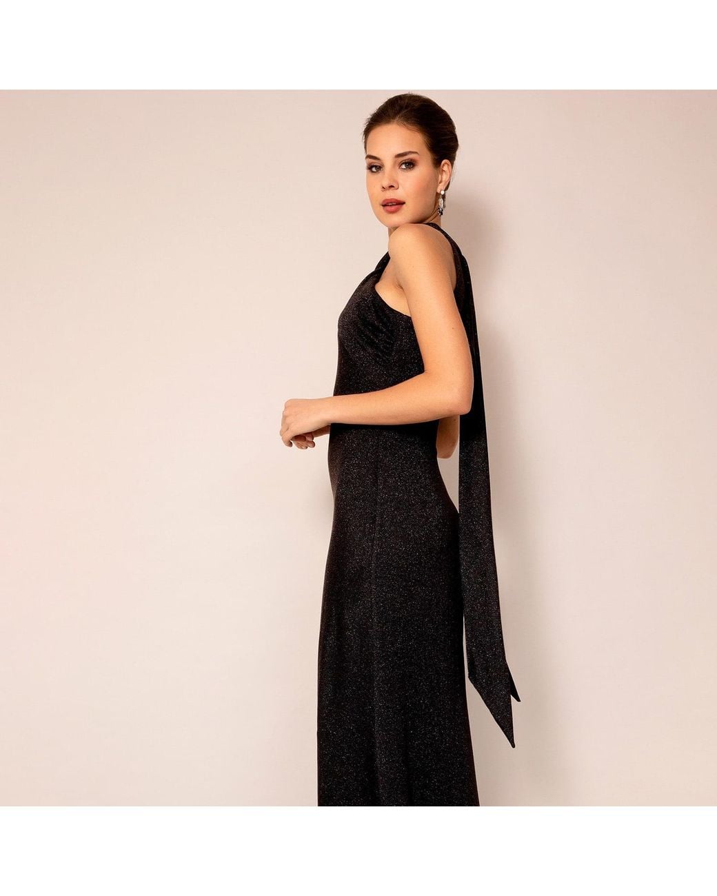 Alie Street London Blue Thea Halter Gown Glitter