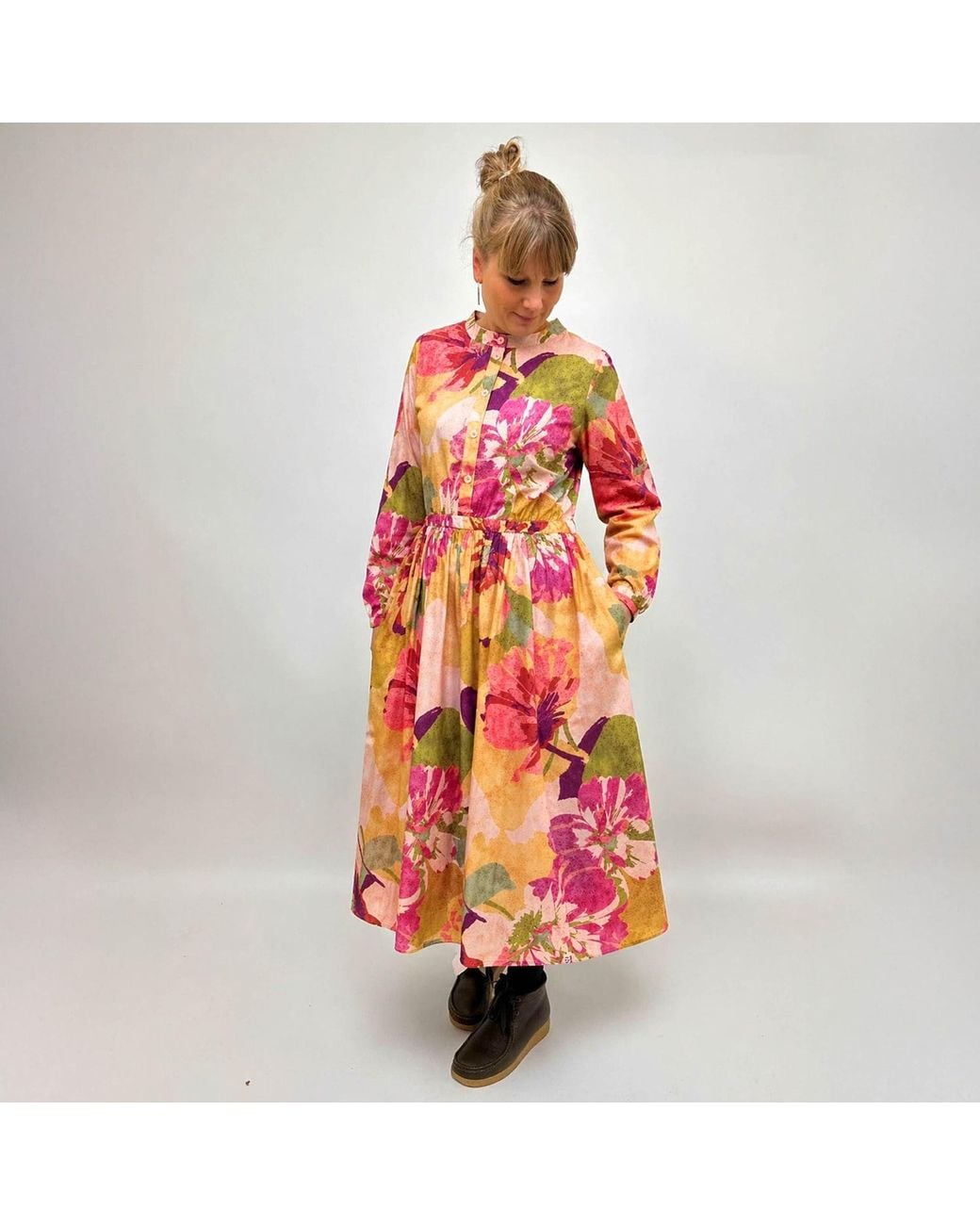 GROBUND Pink Agnete Dress