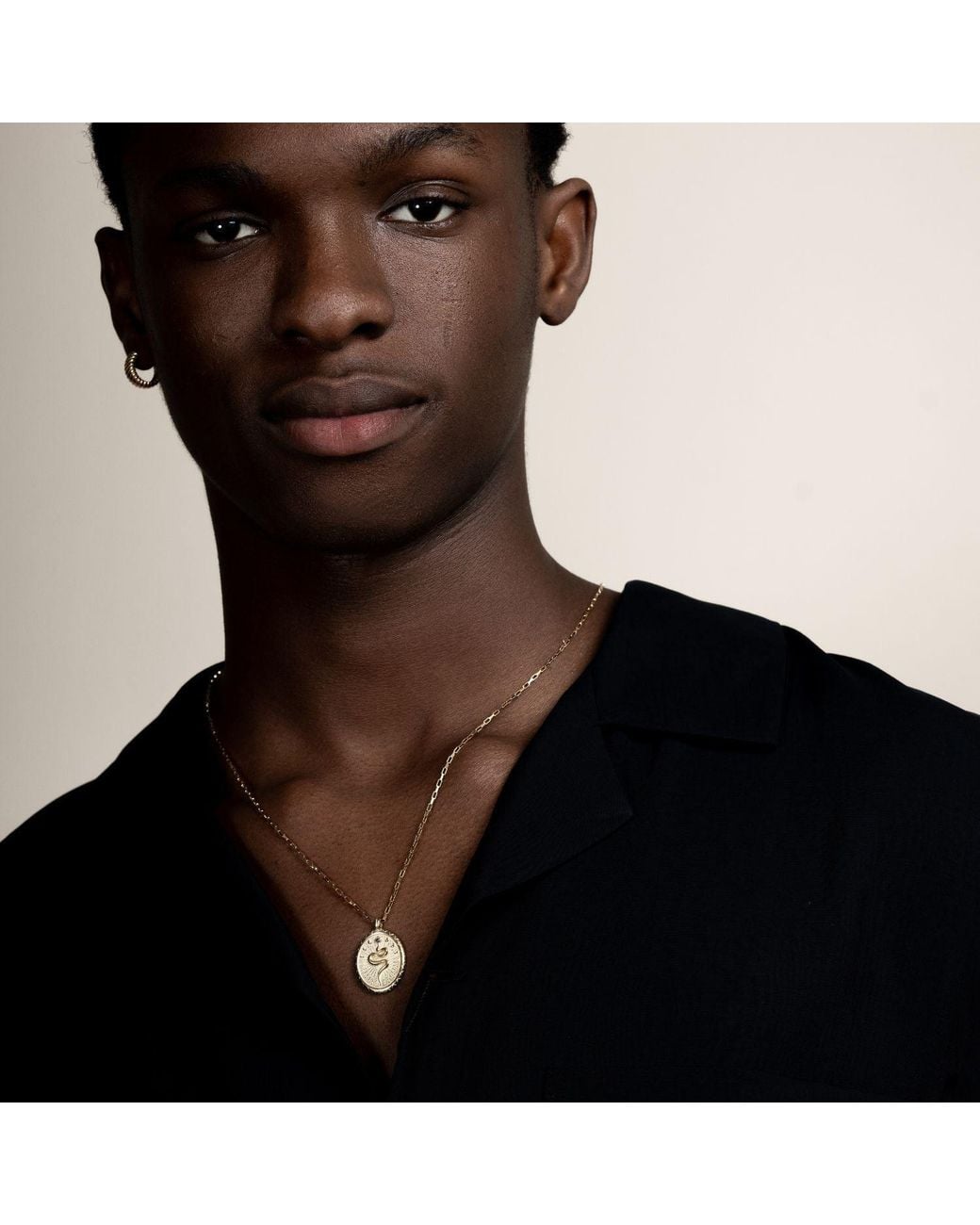 Dower & Hall Metallic Snake Talisman Necklace for men