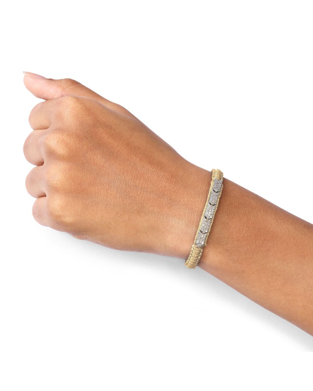 Caravan of Stones Metallic Neutrals Méridien Bracelet Saddle Camel