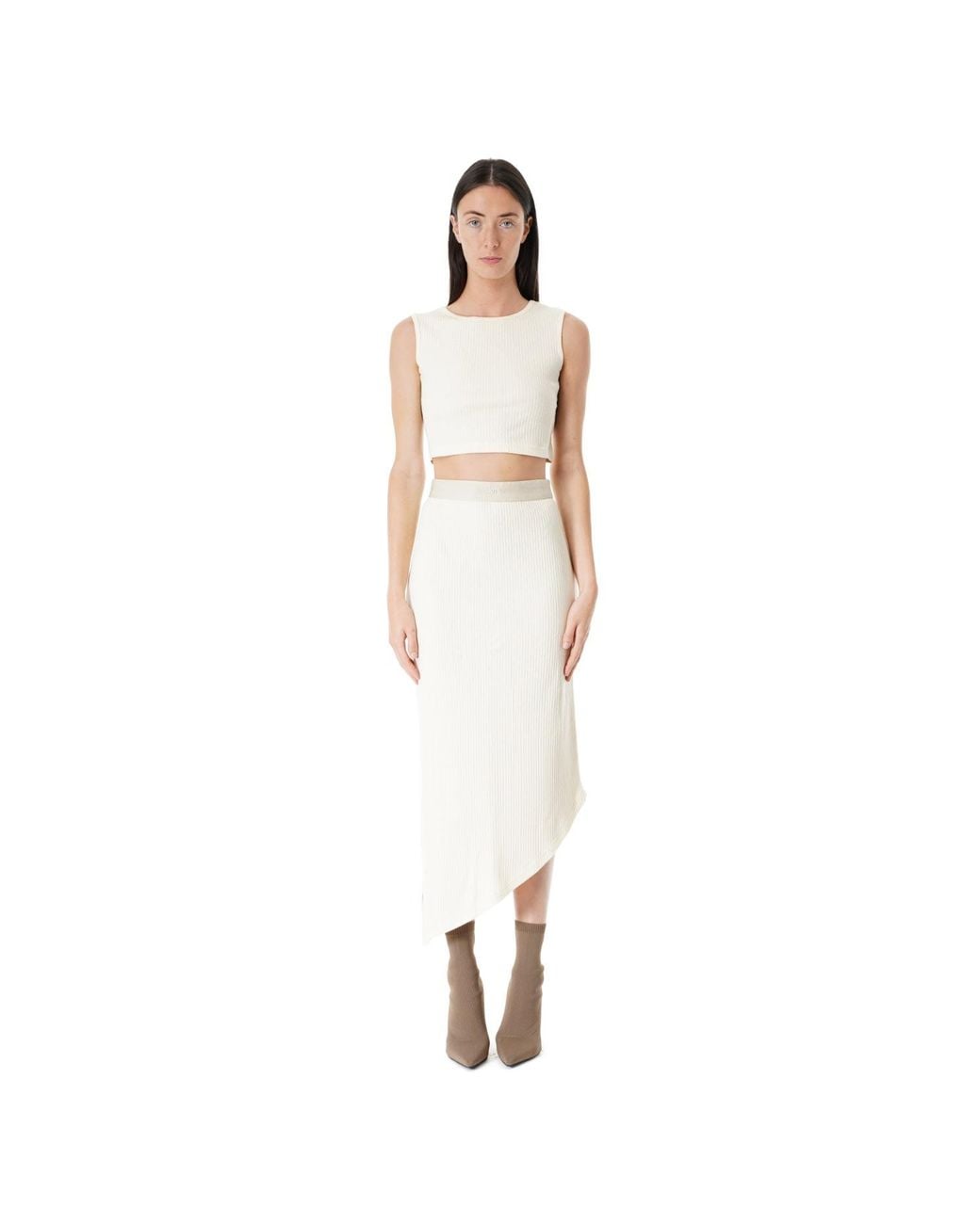 MARGOT VII White V Nude Top