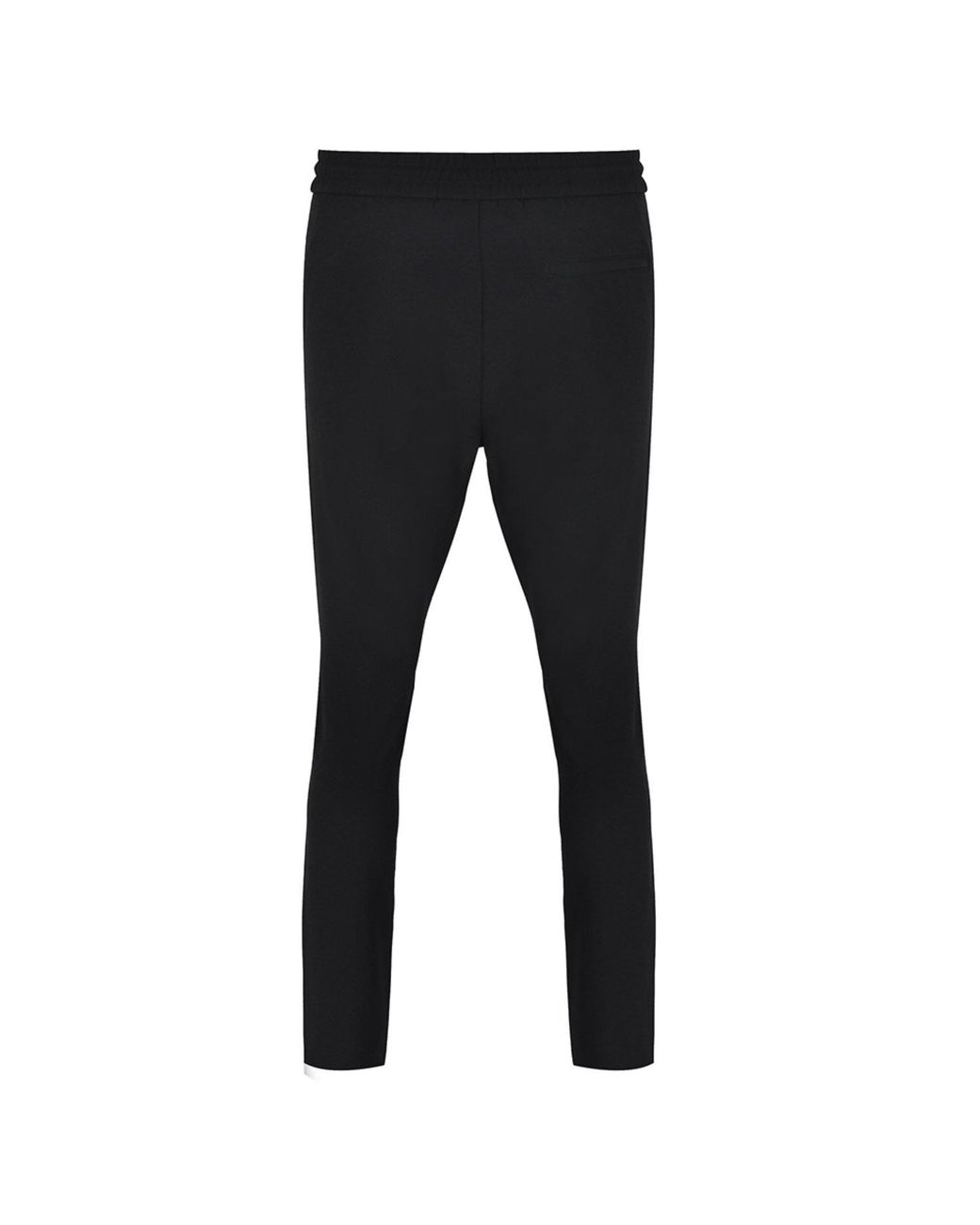 DAVID WEJ Black Ashford Plain Drawstring Trouser – for men