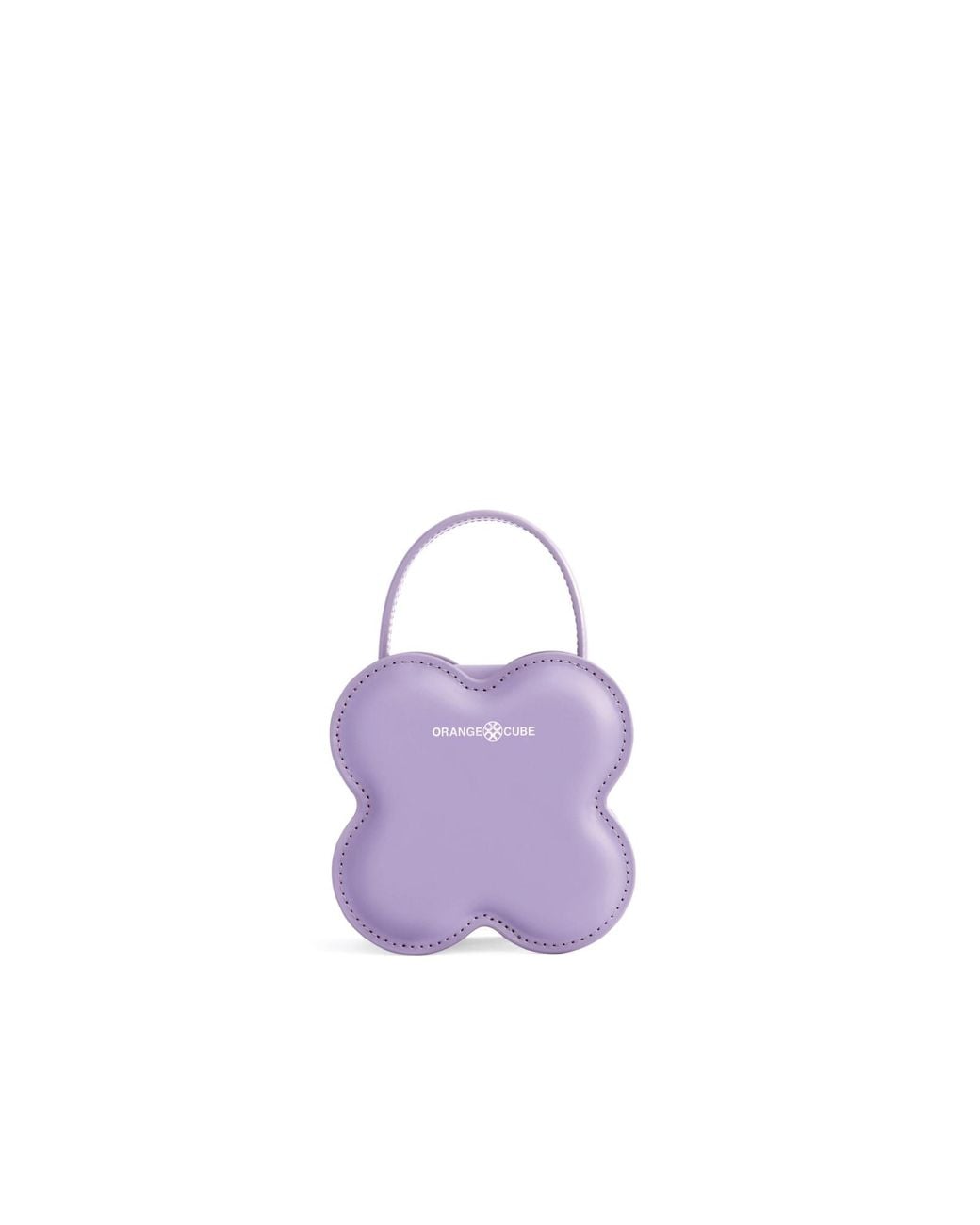 Orange Cube Purple Small Lucky Clover Handbag
