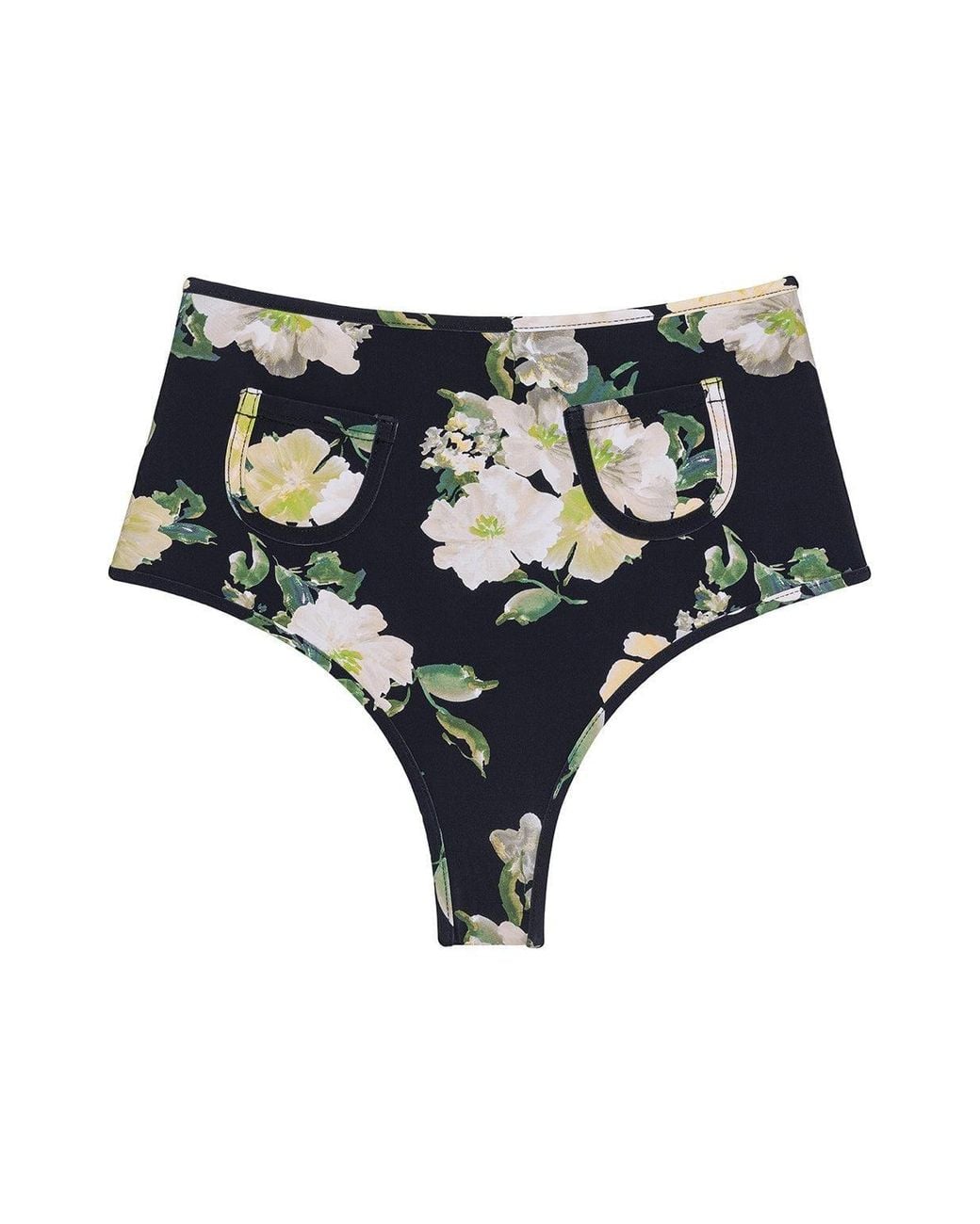 Montce Black Liz Floral Polly Bikini Bottom