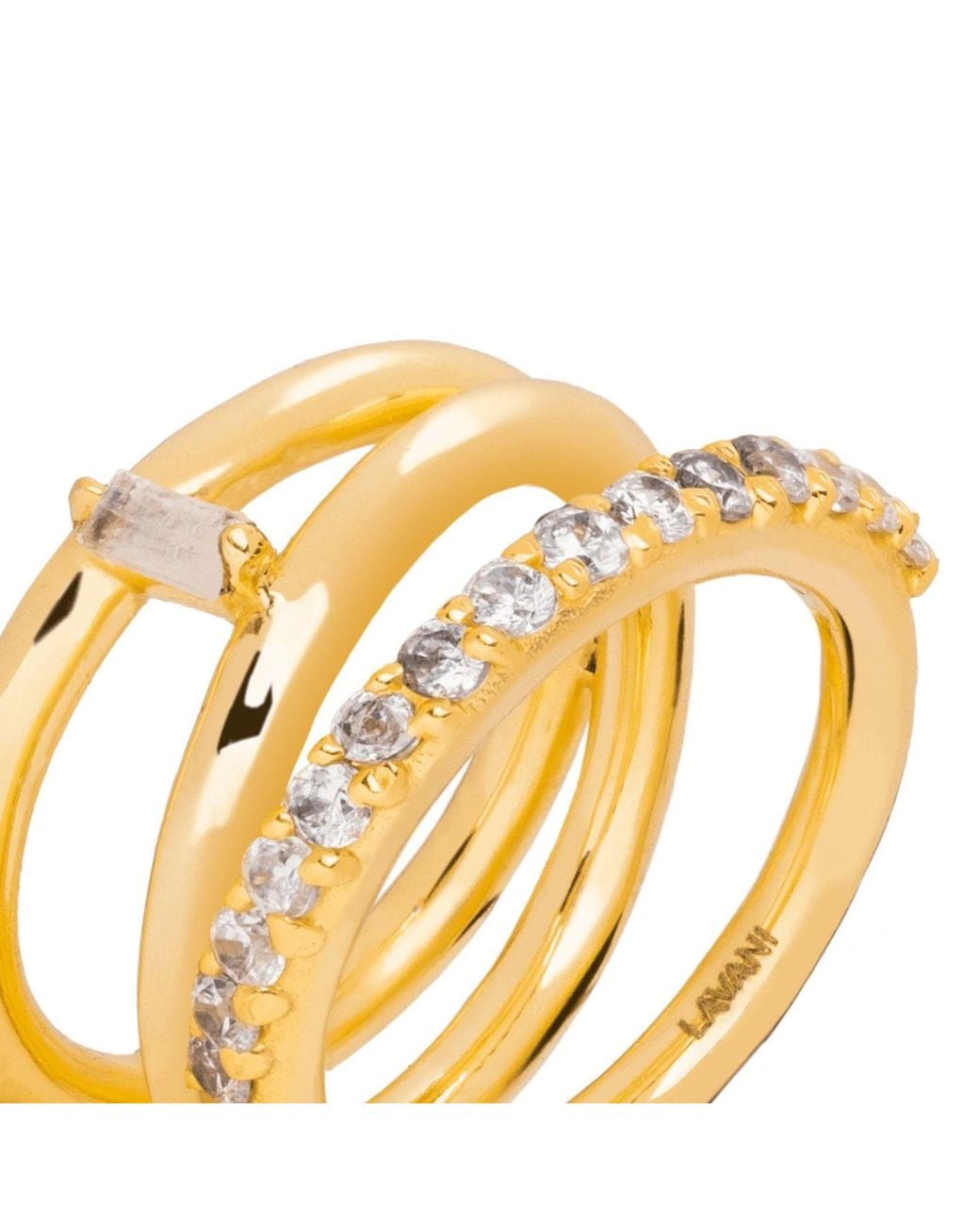 Lavani Jewels Multicolor Goldplated Idol Ring