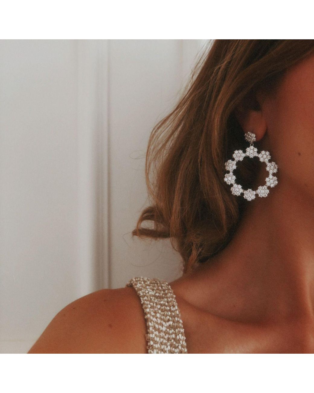 Pianella's Metallic Nola Zirkonia Flower Earrings
