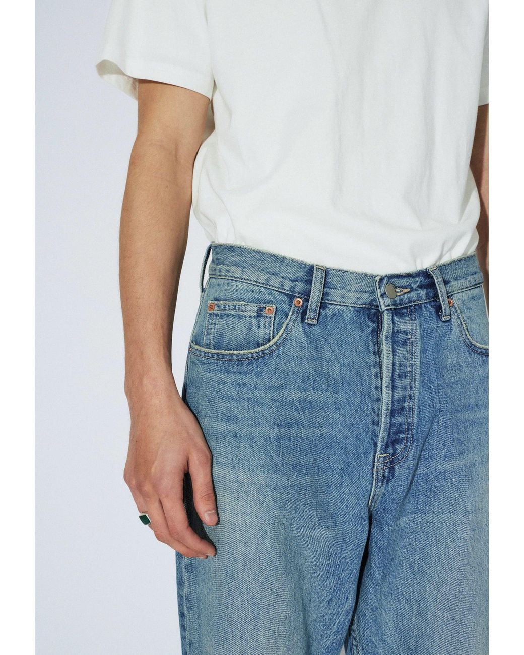 Dr. Denim Blue Rift Wide Bootcut for men