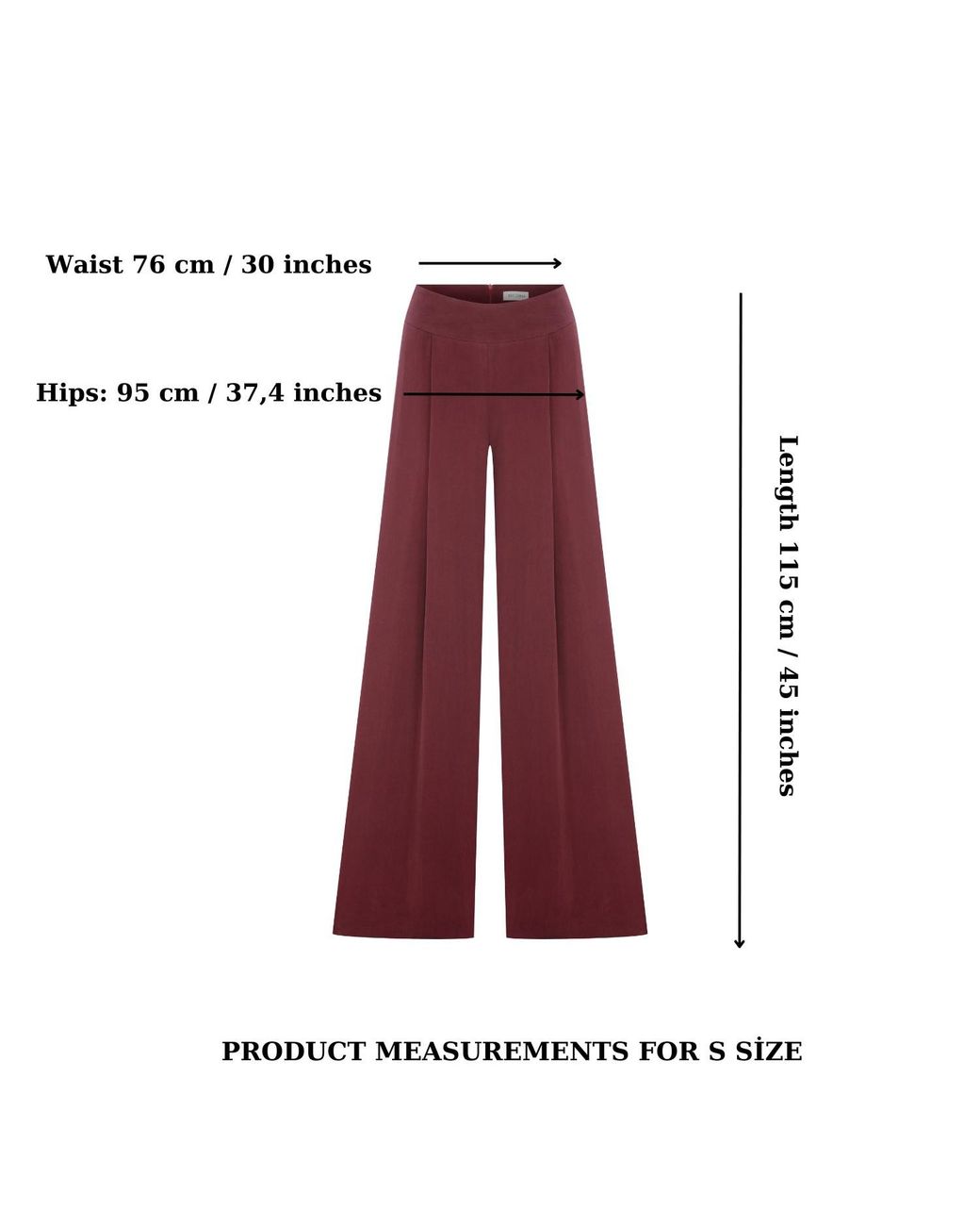 NAZLI CEREN Mui Wide-leg Trousers In Red Plum