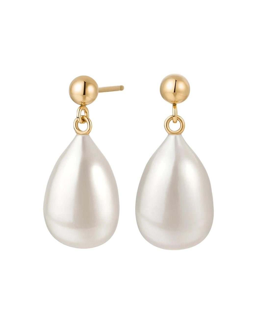 Katy Faye White Giulia Pearl Earrings