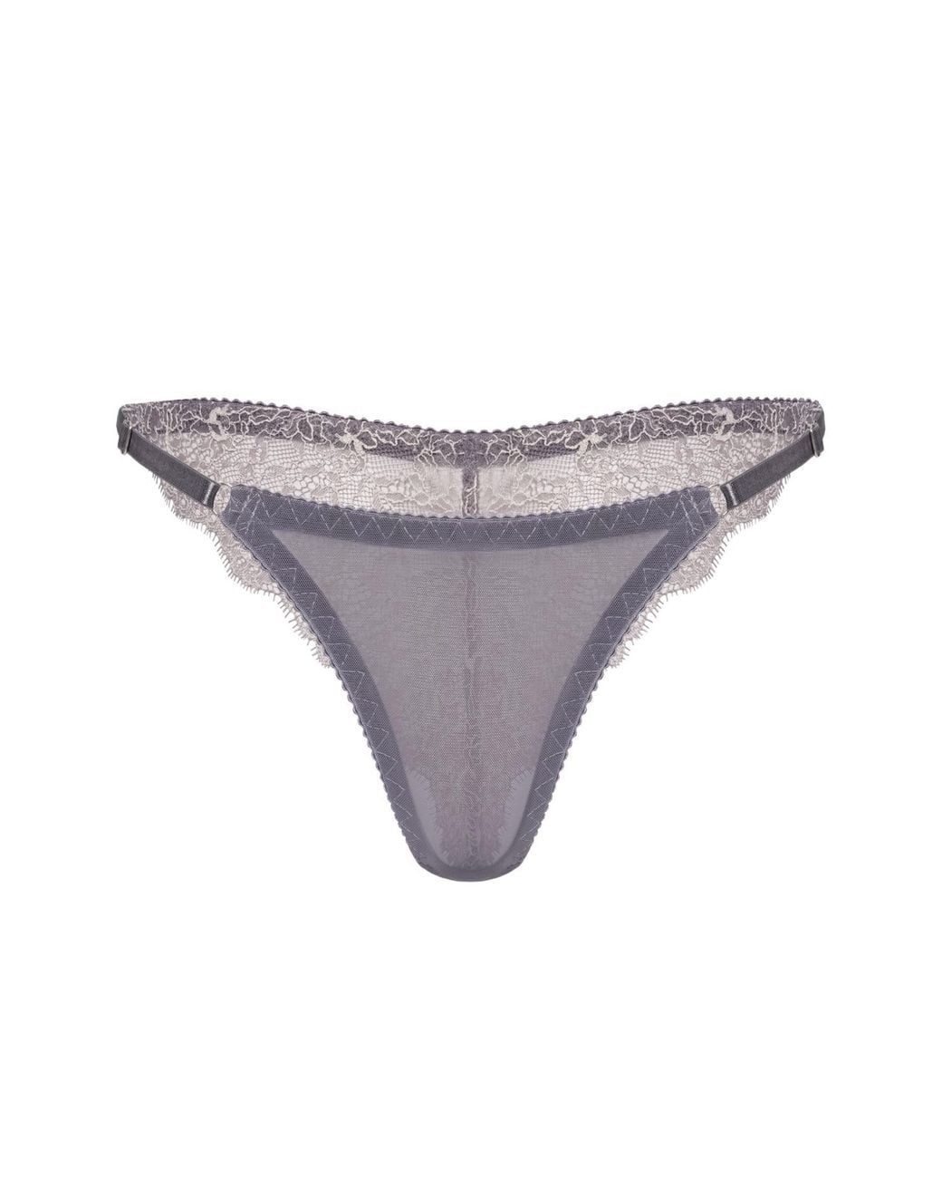 Daily Underwear Gray Adjustable Brazilian Panties Bloom