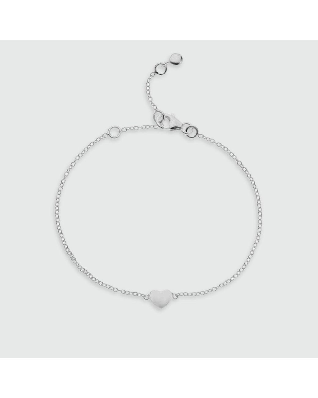 Auree Jewellery White Verona Sterling Full Heart Bracelet