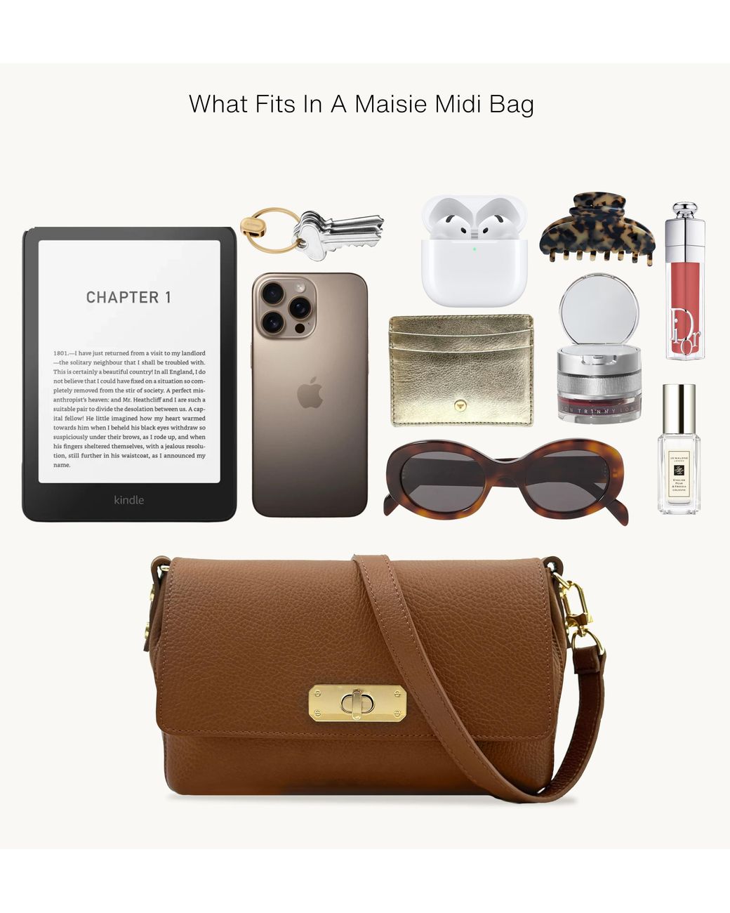 Apatchy London Blue The Maisie Midi Leather Bag