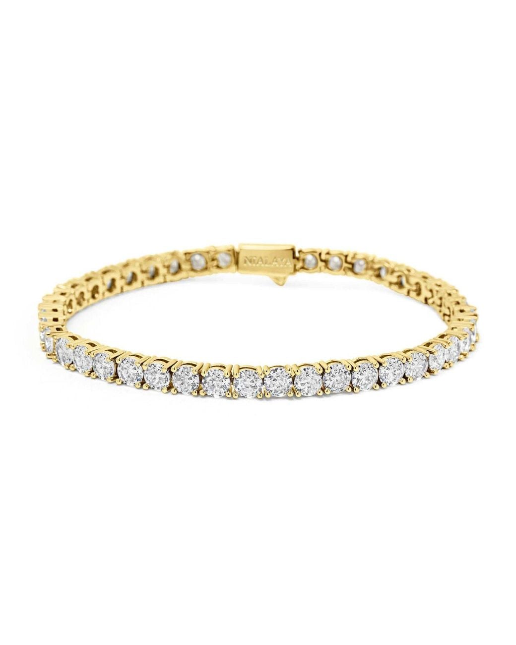 Nialaya Metallic Tennis Bracelet With for men