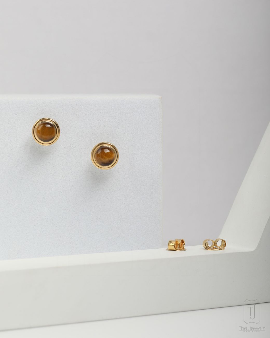 The Jewelz Metallic Tigers Eye Singularity 925 Studs For Gifting