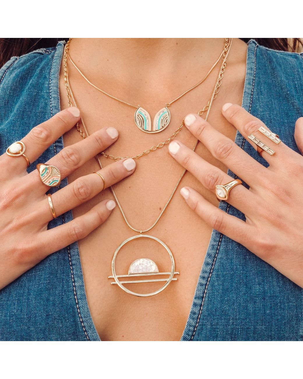 Glamrocks Jewelry Metallic South Beach Necklace