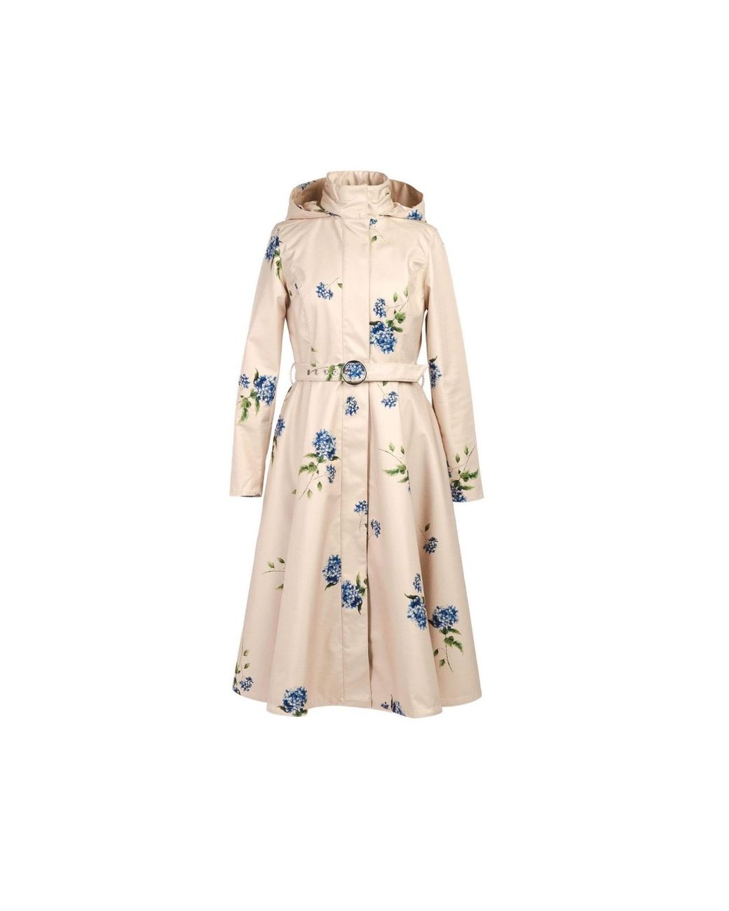 RainSisters Natural Neutrals Fit And Flare Coat: Gentle Bloom
