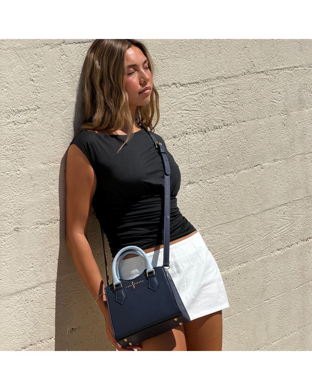Luis Steven Blue Donna's Mini Tote