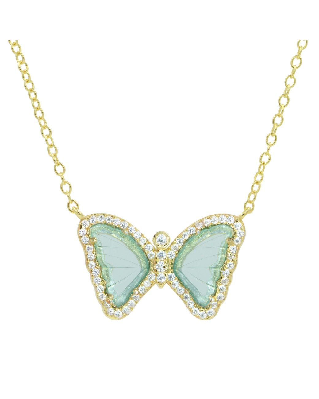 KAMARIA Blue Mini Butterfly Necklace