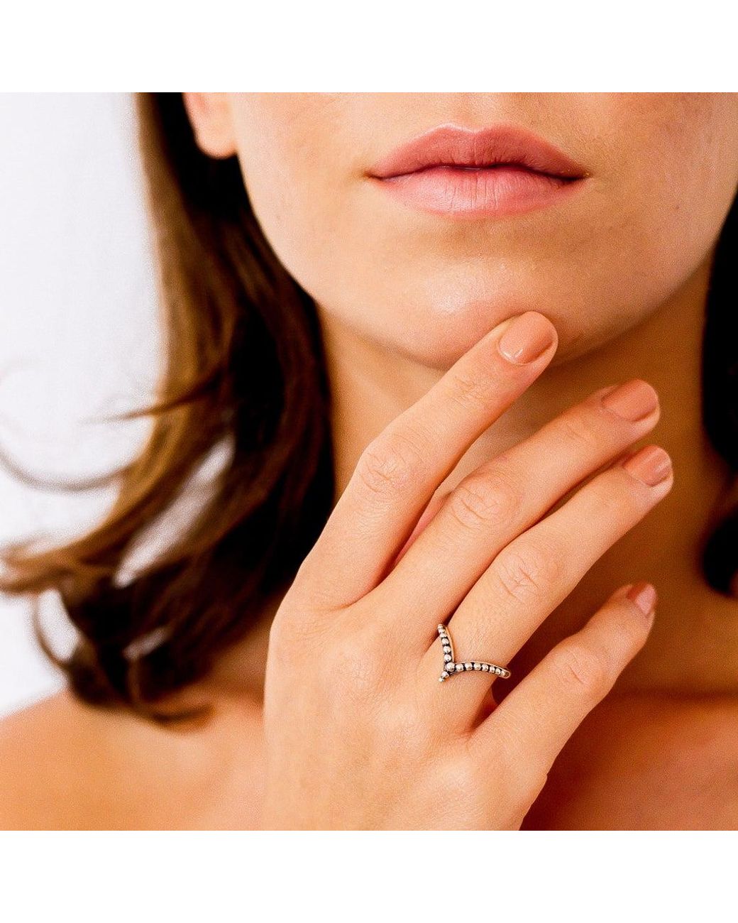 Charlotte's Web Jewellery Metallic Raja Silver Stacking Ring