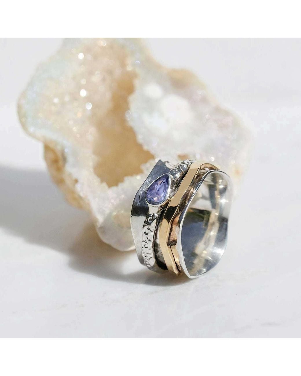 Charlotte's Web Jewellery White Aura Magic Spinning Ring