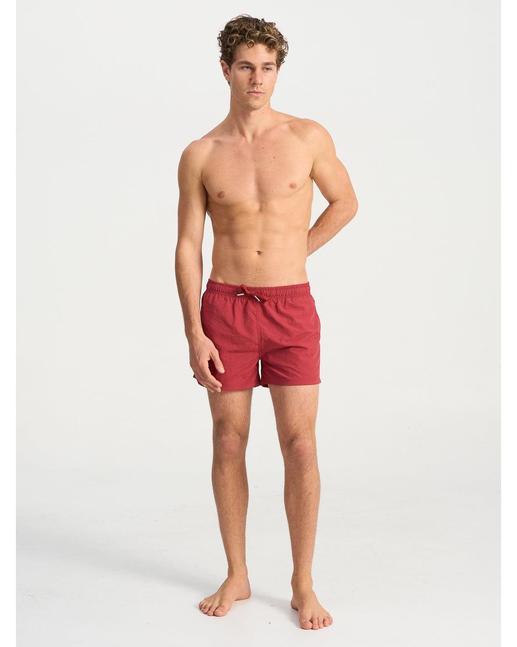 Bondi Active Red Forma Euro Swim Short for men