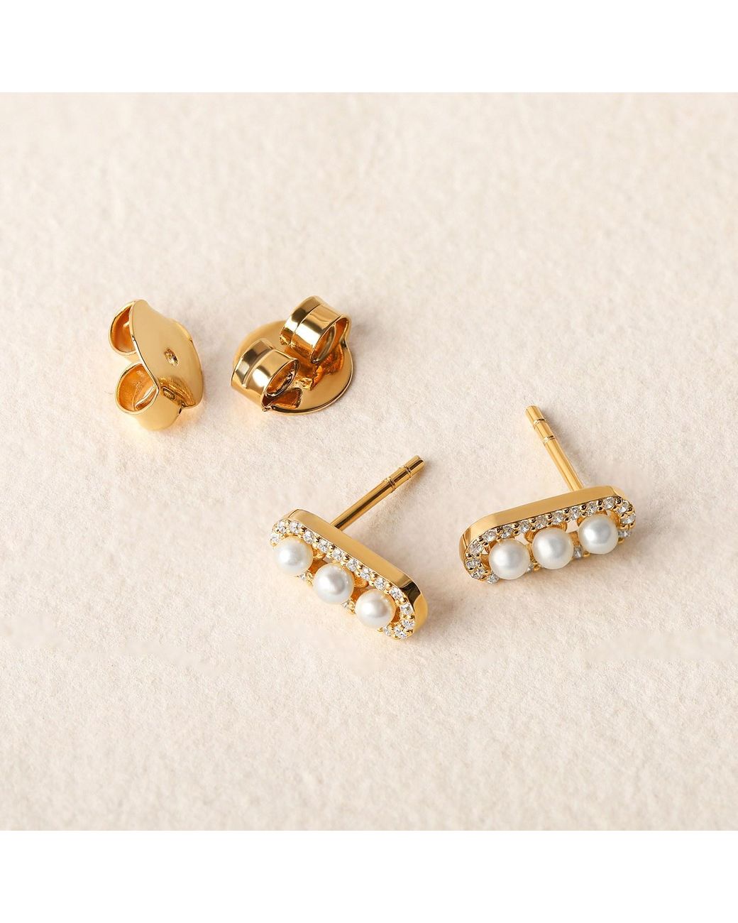The Jewelz Metallic Pearl Song Studs-Earrings