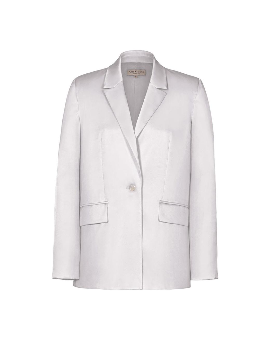 Anse Victorin Gray Claire Silk Cotton Blazer
