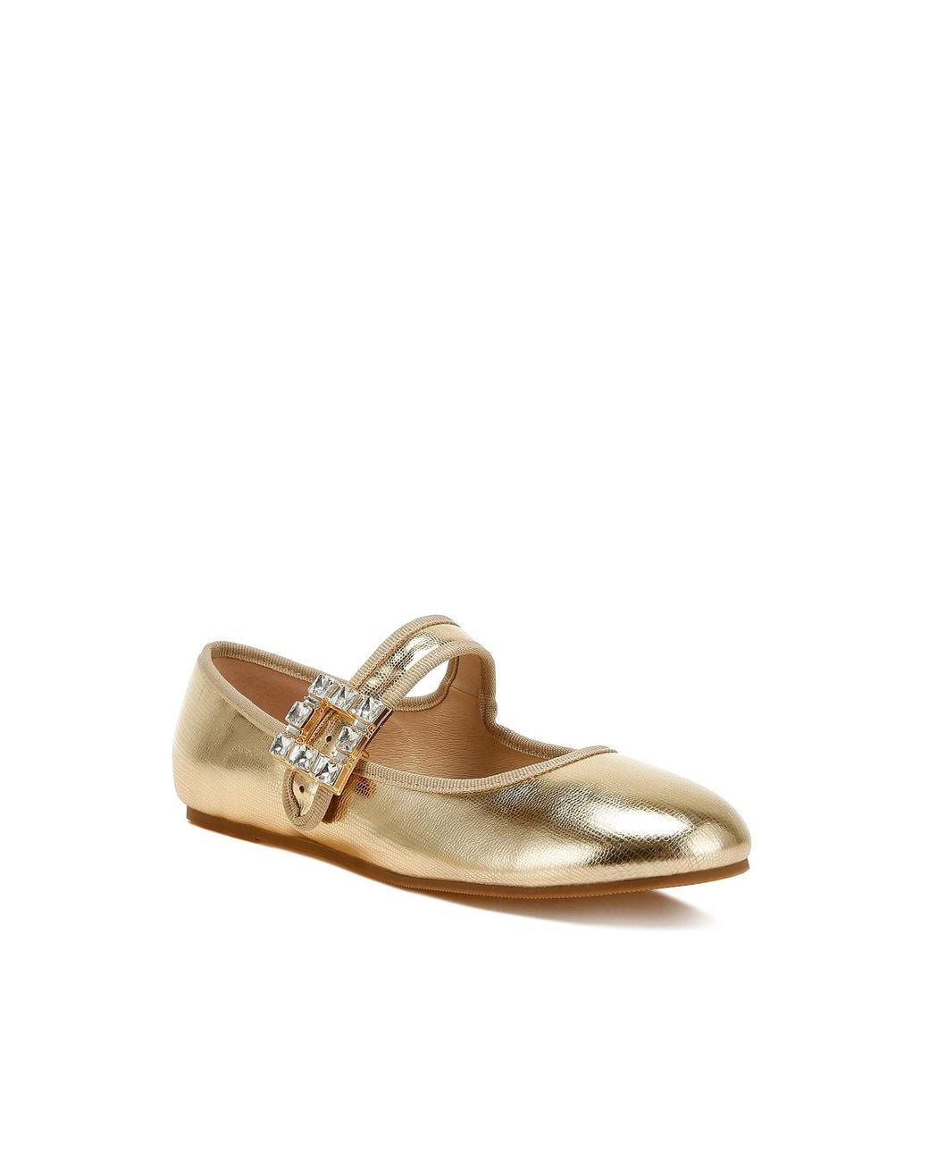 Rag & Co Natural Upstage Brooch Mary Jane Ballerinas