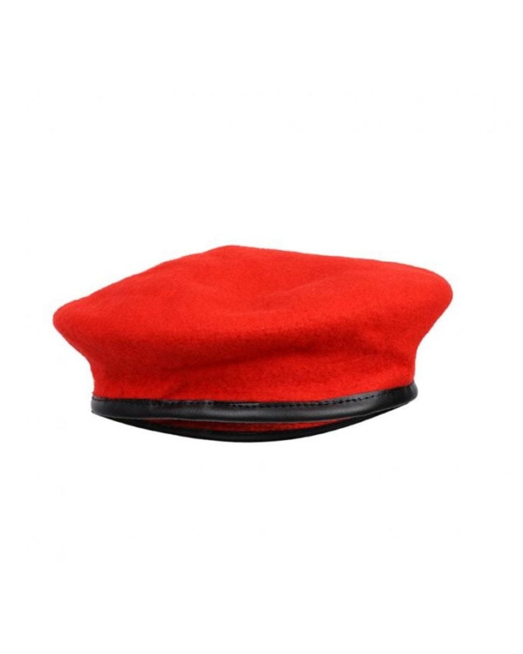 DAVID WEJ Red Wickliffe Wool Beret – for men