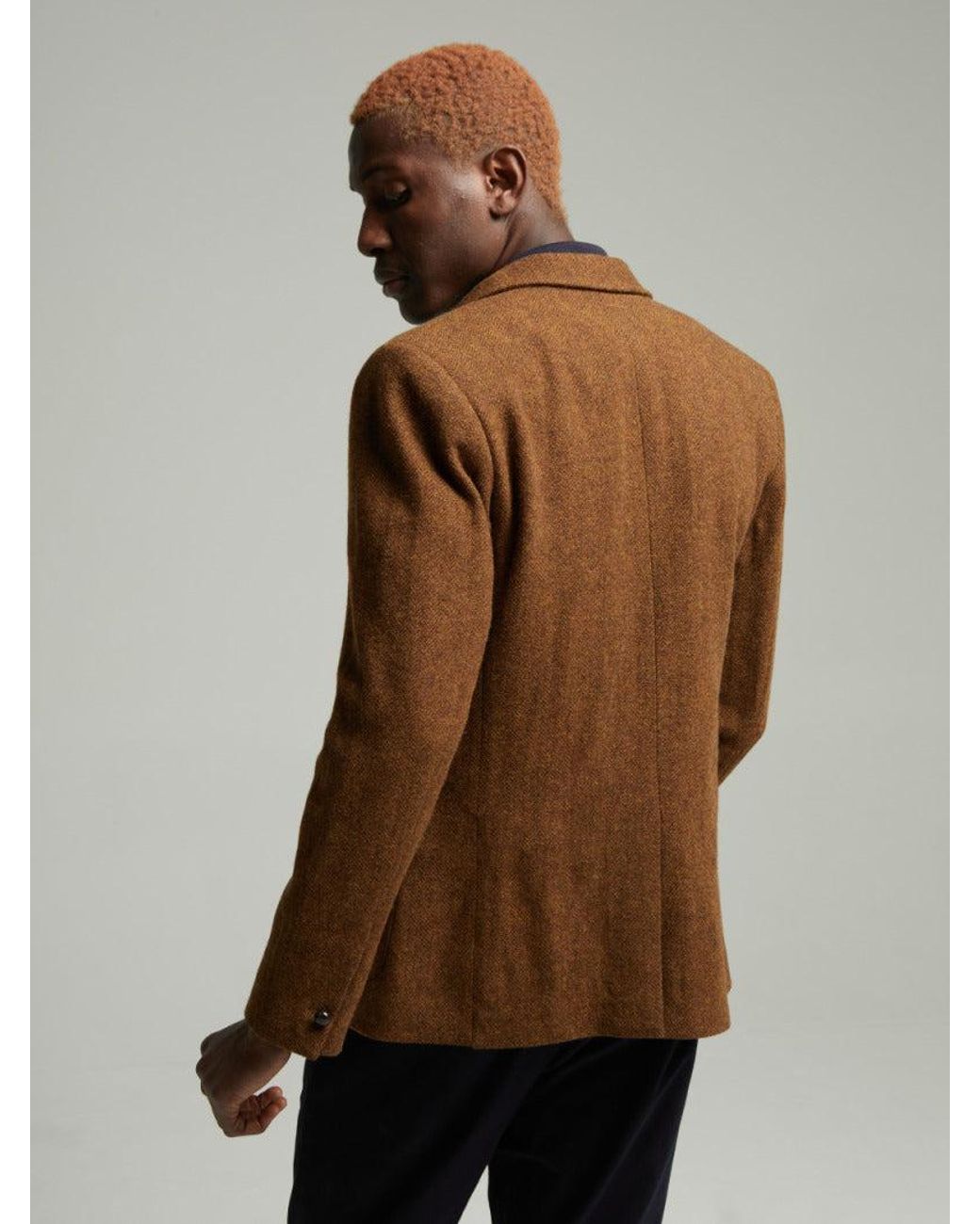 Guards London Brown Allenby Tweed Blazer for men