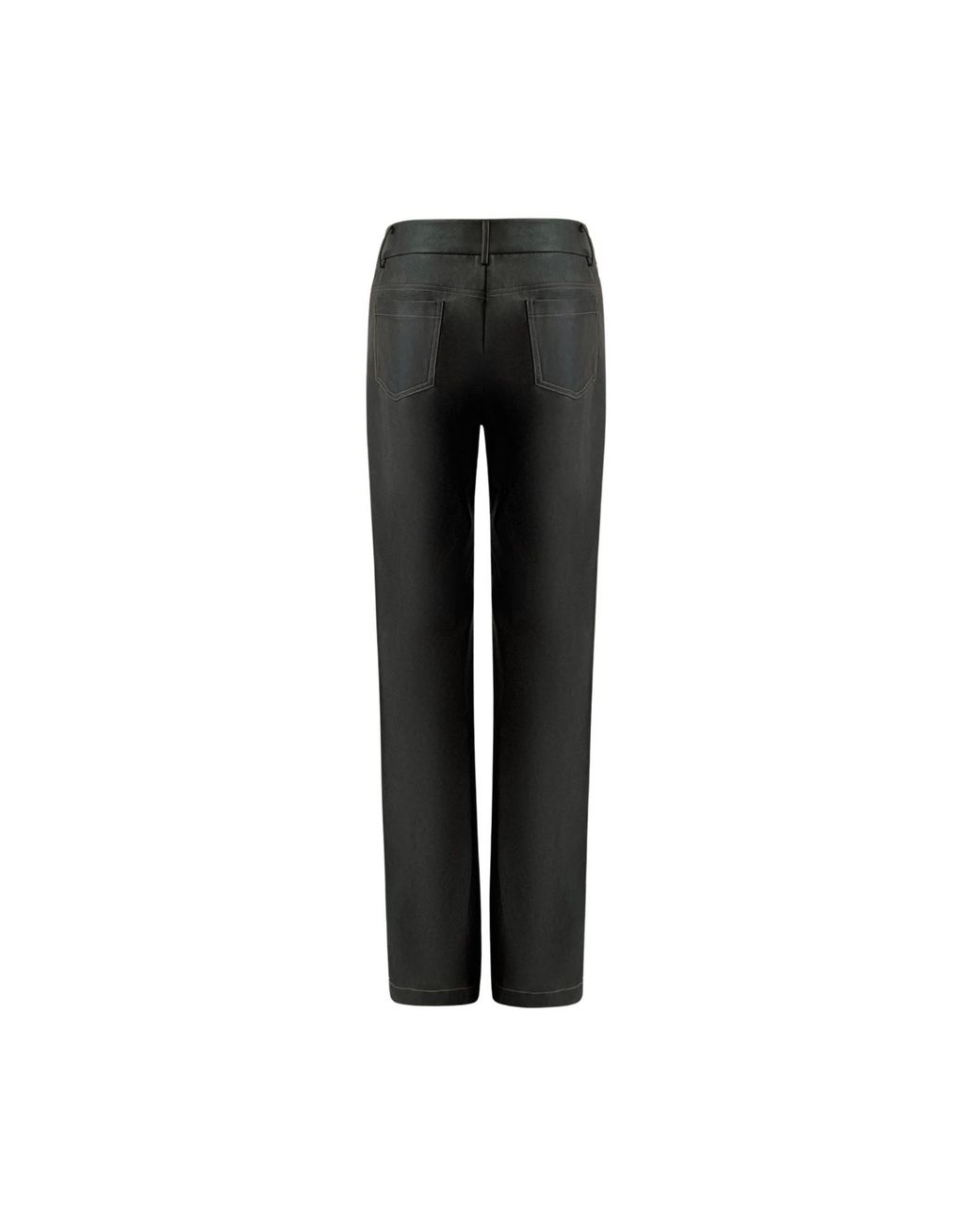 OW Collection Black Bella Faux Leather Pants