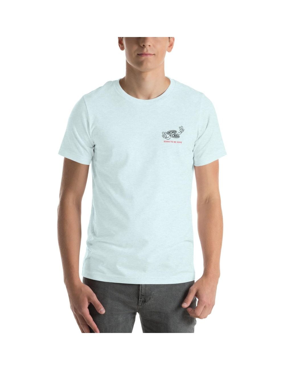 Anchor and Crew Blue Ice Ripe Avocado Dial-A-Local Organic Cotton T-Shirt for men
