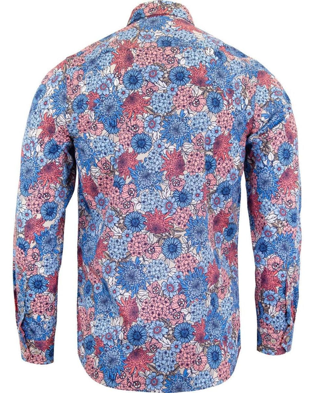 Lords of Harlech Blue Nigel Garden Party Shirt for men