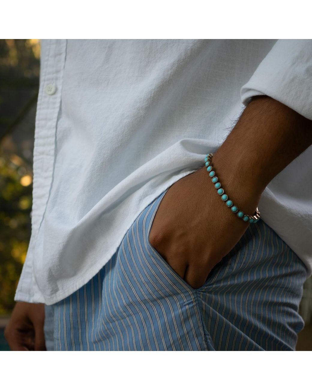 Ebru Jewelry Blue Tennis Bracelet